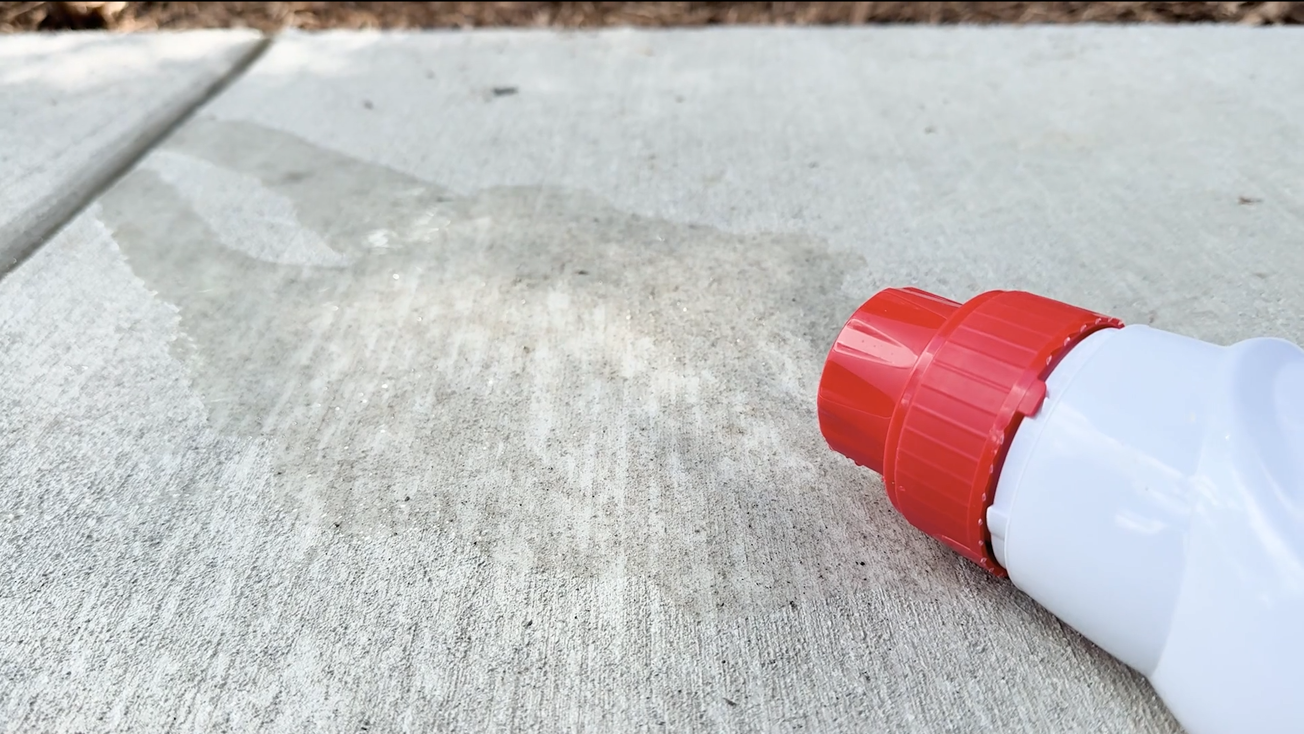 Pesticide spilled on the ground